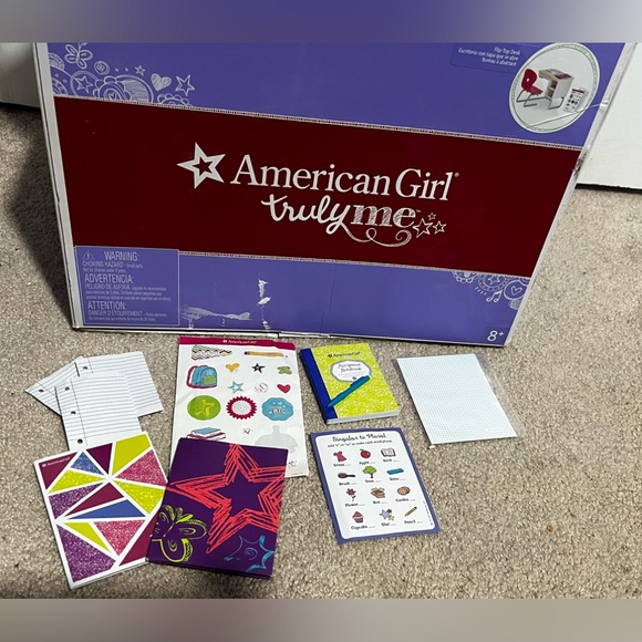 American Girl Flip Top Desk with Accessories and Box - Picture 3 of 7